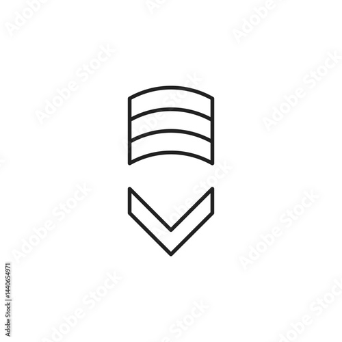military rank badge icon. military rank badge Symbol sign for mobile concept and web design. Vector icon, Logo illustration, Vector graphics