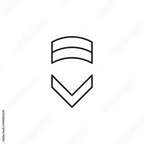 military rank badge icon. military rank badge Symbol sign for mobile concept and web design. Vector icon, Logo illustration, Vector graphics