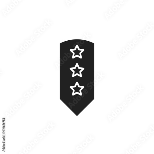 military rank badge icon. military rank badge Symbol sign for mobile concept and web design. Vector icon, Logo illustration, Vector graphics