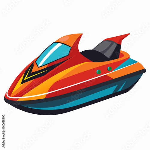 Jetski on white background 