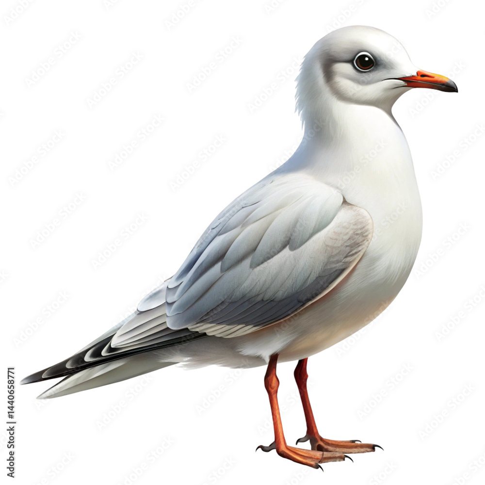 Fototapeta premium seagull isolated on white background