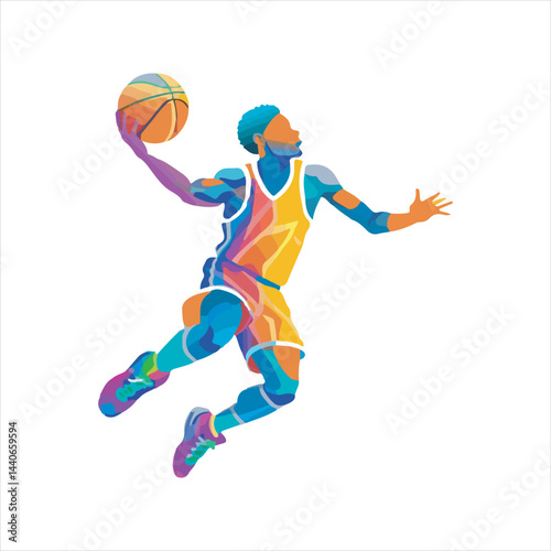 basketball player with ball