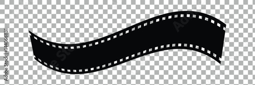 Cinema film strips reel templates. retro film strip frame element isolated on transparent background. video or movie film vintage analog cinema, photograph camera. abstract vector illustration