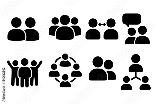 Various representations of social interactions and connections among people in simple graphic forms