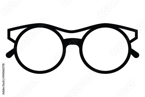 Sun glass icon silhouette art vector on white background 