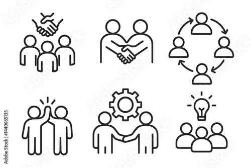 Team collaboration symbols convey unity and cooperation in workplace settings