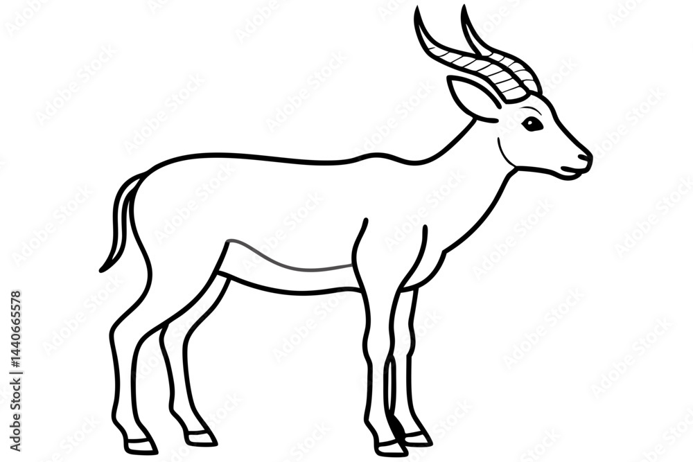 Obraz premium Stylized Markhor Sketch