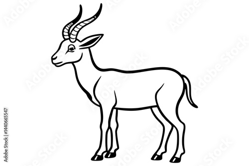 Stylized Markhor Sketch