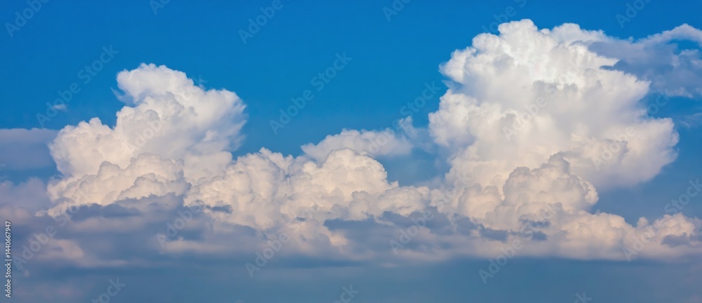 Soft fluffy clouds filling entire frame against bright blue sky Clean freedom,