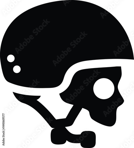 skull skateboard helmet silhouette 