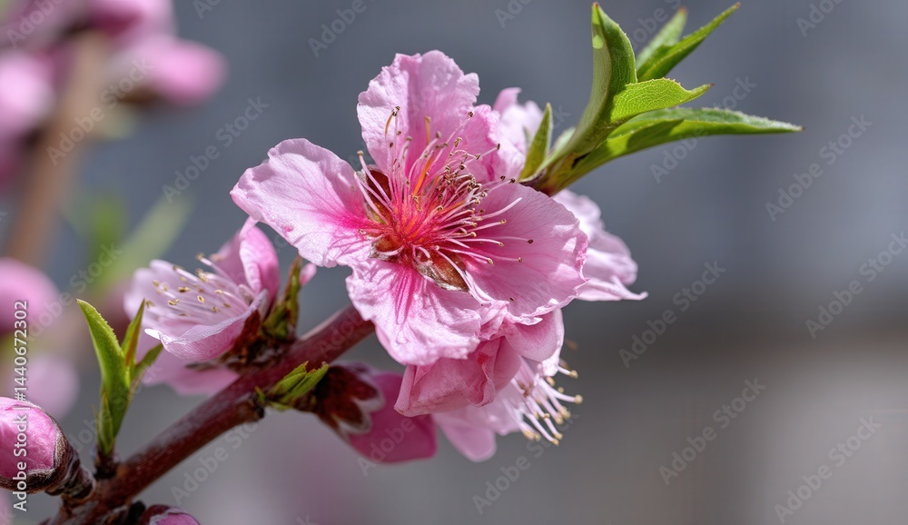 Fototapeta premium Delicate pink peach blossoms