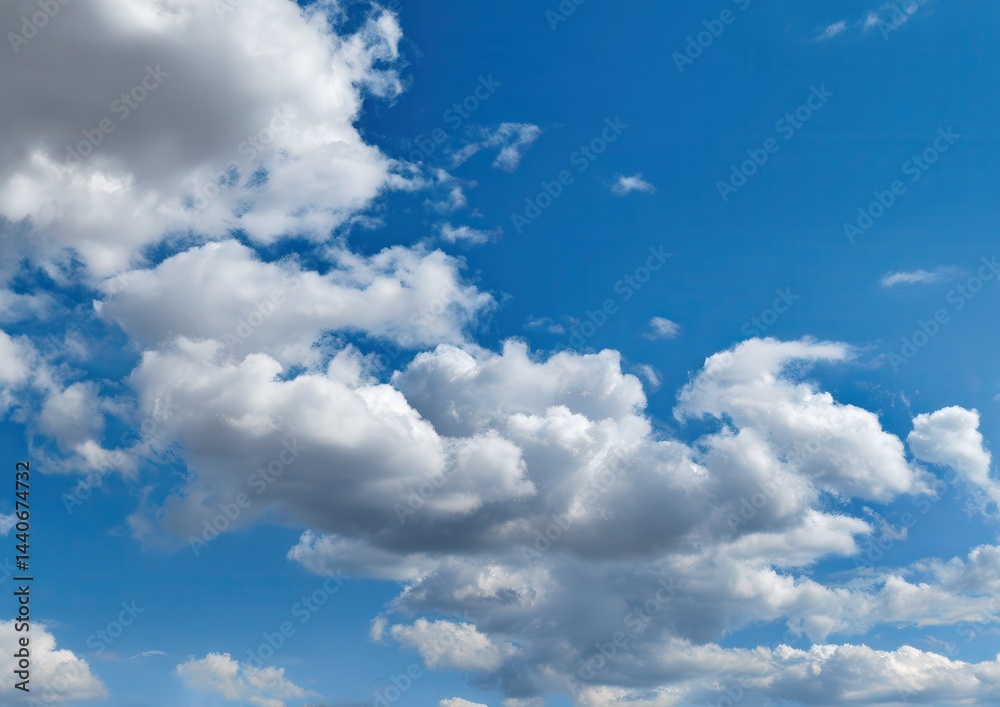 Fototapeta premium Fluffy clouds in a blue sky