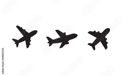 Flying of airplane icon