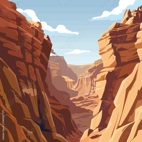 Vector illustration canyon 