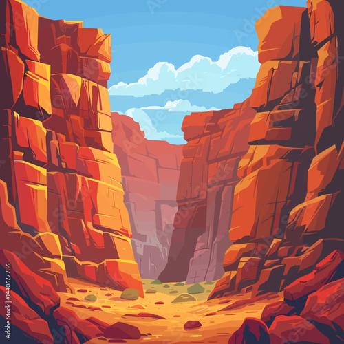 Illustration of a canyon 