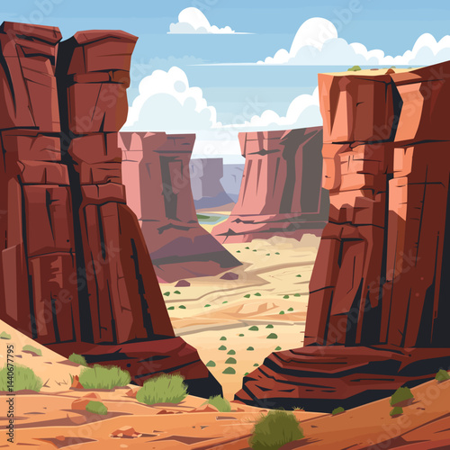 Illustration a canyon 