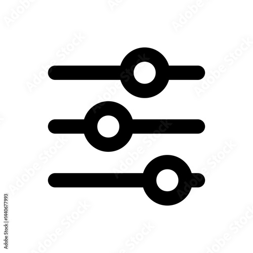 Vector Icon of Control Settings, Adjustment, Preferences, and Configuration