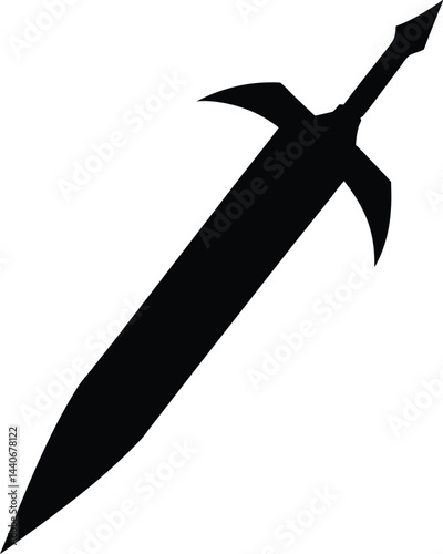 sharp sword silhouette