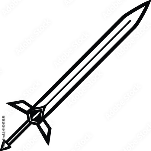 sharp sword silhouette