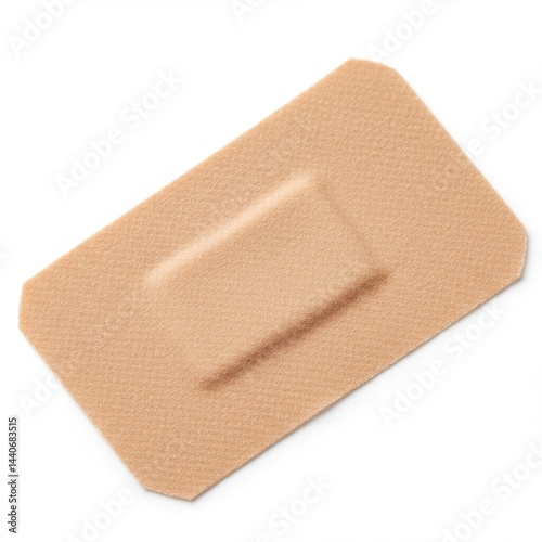 Adhesive bandage single isolate on white background