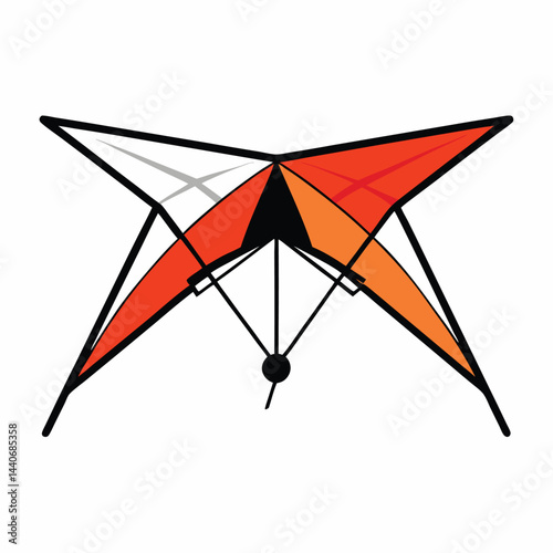 Hang glider icon isolated on white background