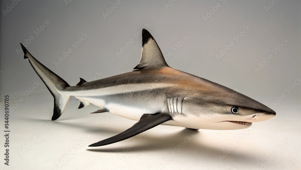 Obraz premium Blacktip Reef Shark on studio background 