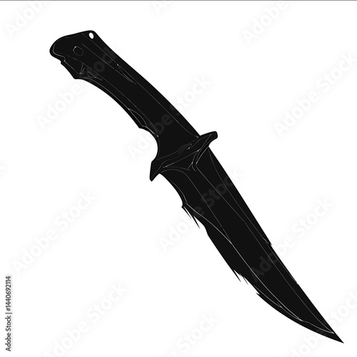 63 Blade polished for first time postforging SVG Monochrome Black Flat Vector Isolated on White Background