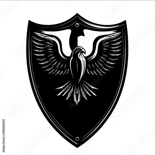42 Shield bash sending opponent flying SVG Monochrome Black Flat Vector Isolated on White Background