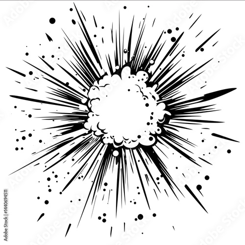 19 A bang to remember SVG Monochrome Black Flat Vector Isolated on White Background