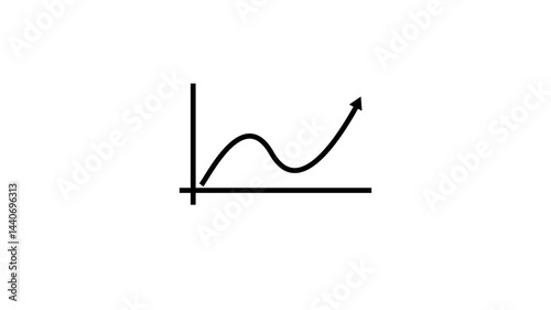 business growth chart animation. success chart icon, market growth icon