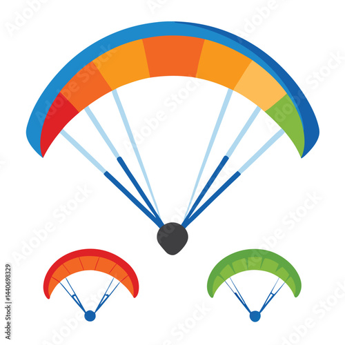Paraglider icon isolated on white background