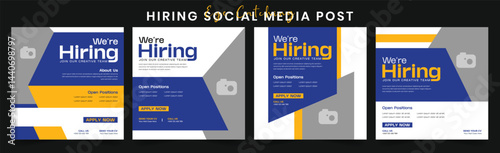 We Are Hiring Editable Social Media Post for Job Openings Recruitment and Employment Campaigns Ideal for Businesses to Advertise Career Opportunities on Instagram Facebook LinkedIn and Other Platforms