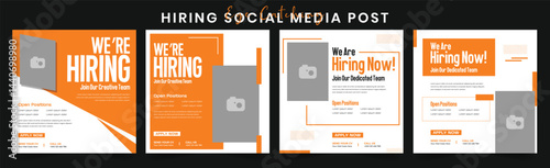 We Are Hiring Editable Social Media Post for Job Openings Recruitment and Employment Campaigns Ideal for Businesses to Advertise Career Opportunities on Instagram Facebook LinkedIn and Other Platforms