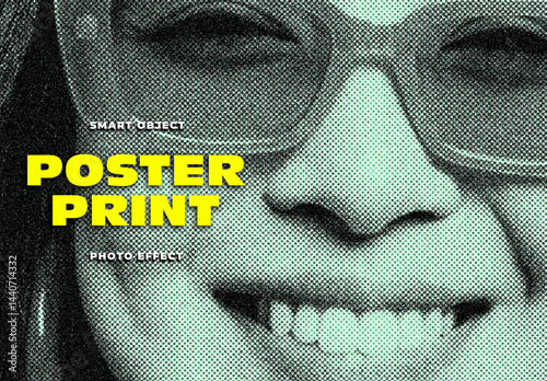 Poster Print Texture Image Effect Mockup
