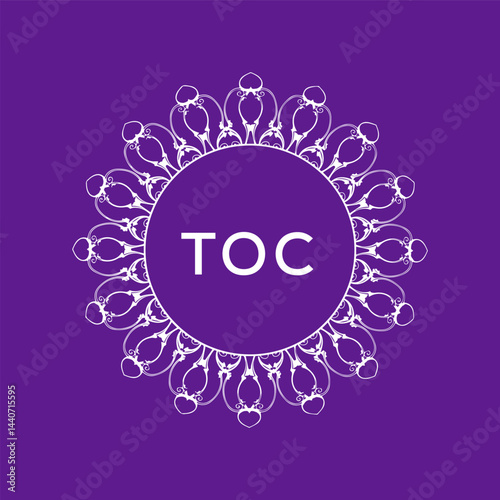 TOC Letter Initial Logo Design Template Vector Illustration