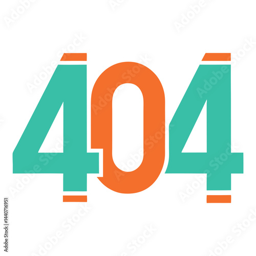 Error 404 page not found with modern design for website