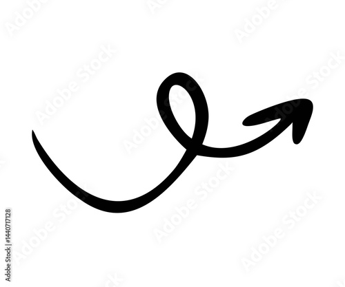 Arrow mark icon. Arrow paint. Hand drawn arrow mark illustration on transparent background. 