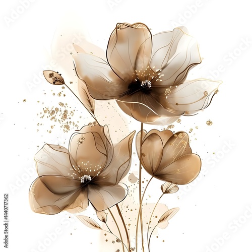 vector illustration of a lily