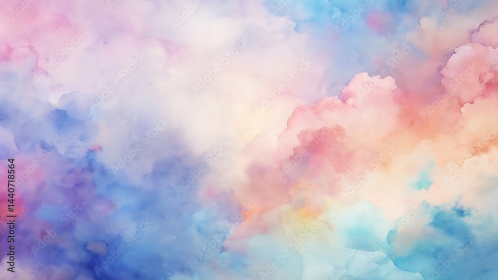 Soft Pastel Watercolor Background. Dreamy Abstract Artistic Design Soft Pastel Watercolor Background. Dreamy Abstract Artistic Design