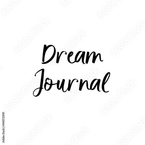 Dream Journal text on a white background with copy space