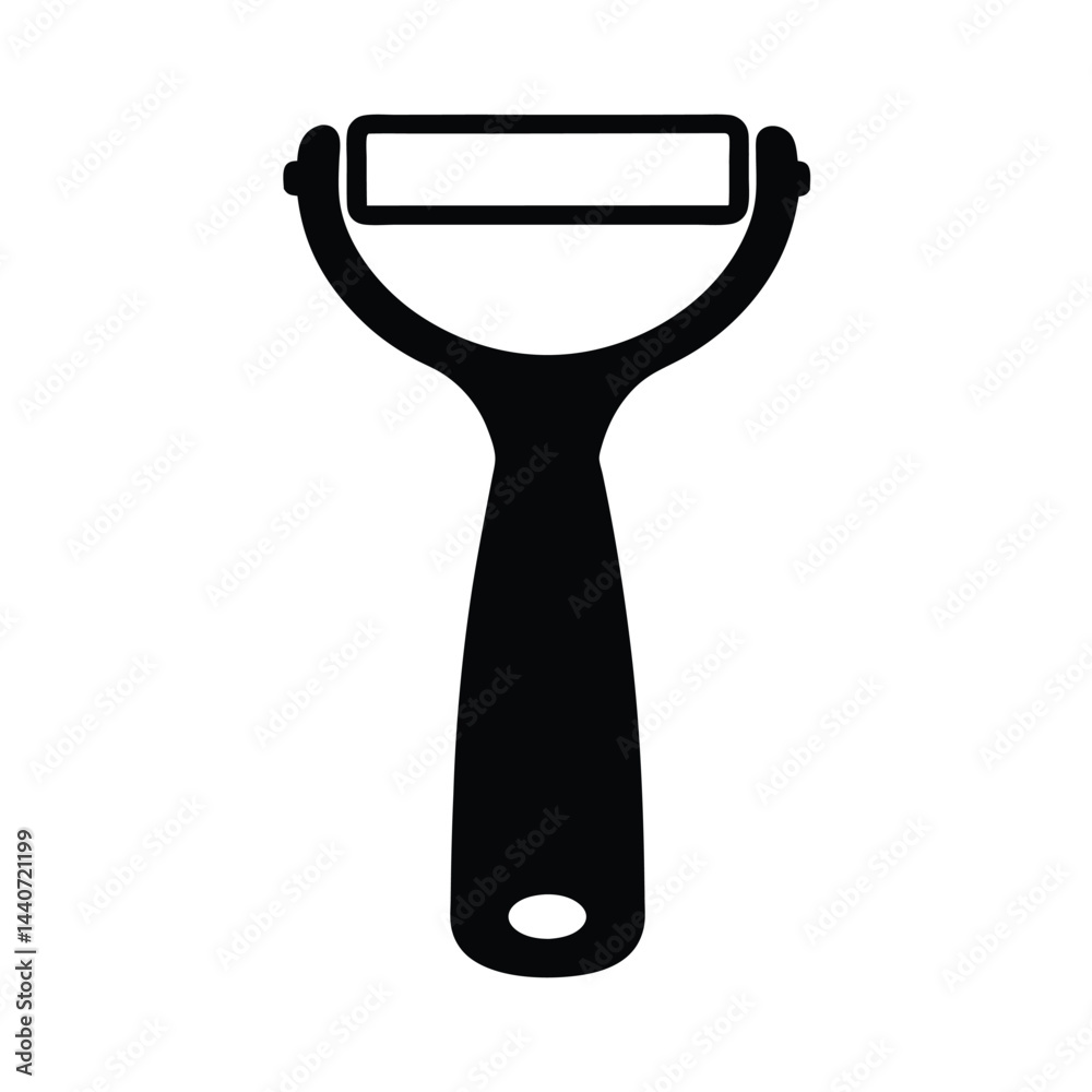 Obraz premium A simple black silhouette of a peeler vector Art & Illustration
