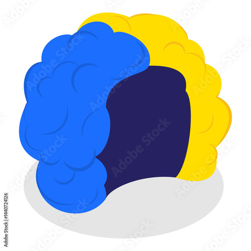 3D Isometric Flat Vector Set of Equipment For Sport Team Fans, Football Supporters Items. Item 7
