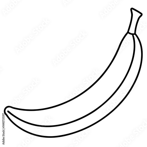 Food banana line art vector 