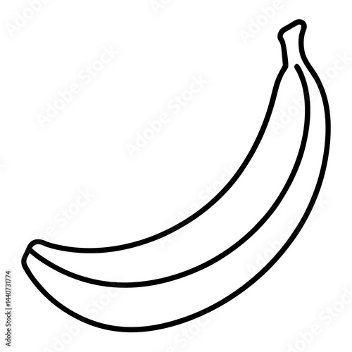 Food banana line art vector 