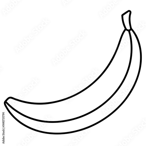 Food banana line art vector 