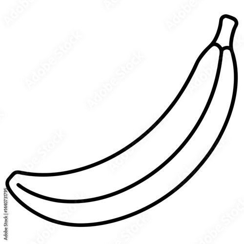 Food banana line art vector 