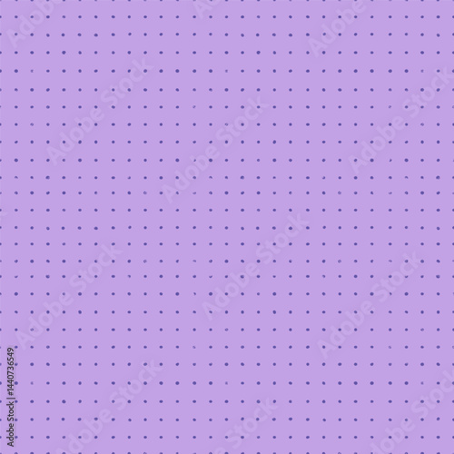 Dot pattern with evenly spaced tiny dots in dark purple on a soft lilac backg...