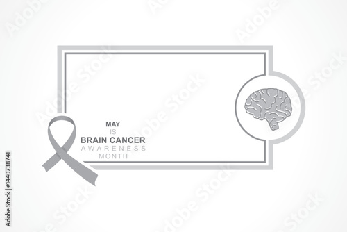 Vector illustration for Brain Cancer Awareness Month which is held in the month of May every year, dedicated to education, raising awareness and shining a light on a patient that is often overlooked.