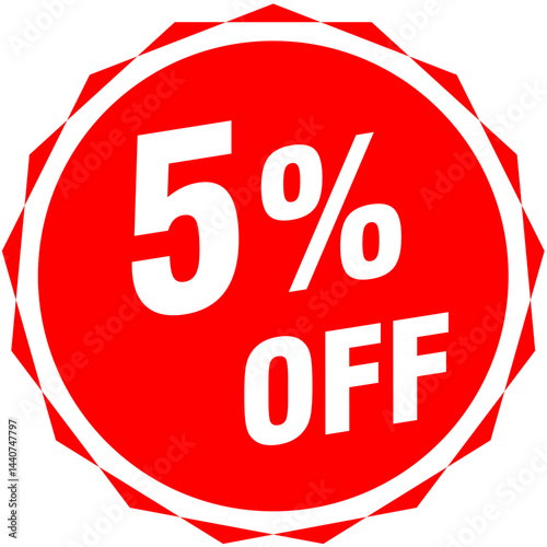 5 percent off special mega sale banner with bold text and vibrant discount design, ideal for promotions, ecommerce websites, and marketing campaigns. Bright, eye-catching, and professional