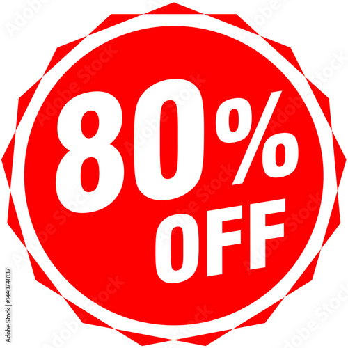 80 percent off special mega sale banner with bold typography and vibrant colors, perfect for liquidation events, clearance sales, retail promotions and last-chance offers